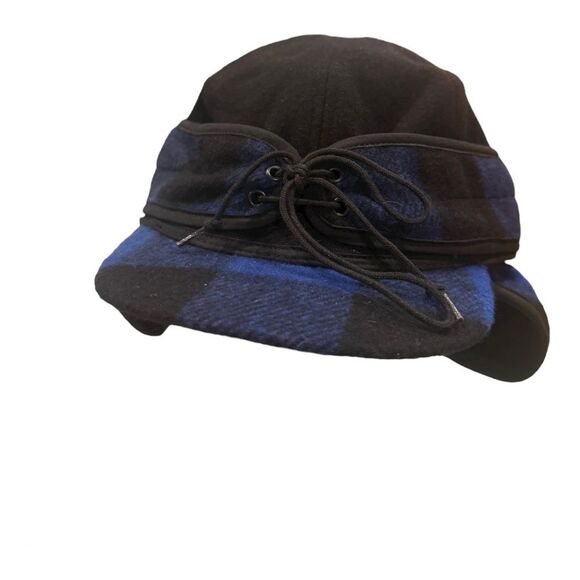 CrownCap Women’s Black and Blue Buffalo Railroad Hat Size L main image 4